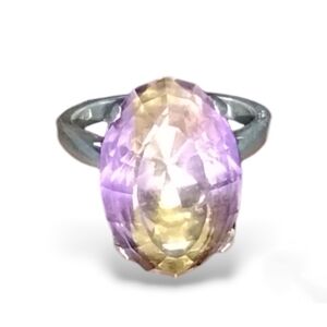 Vintage Ametrine Gemstone Sterling Silver Ring